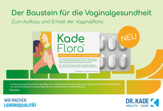 Jetzt neu: KadeFlora® Milchsäurebakterien Vaginalkapseln