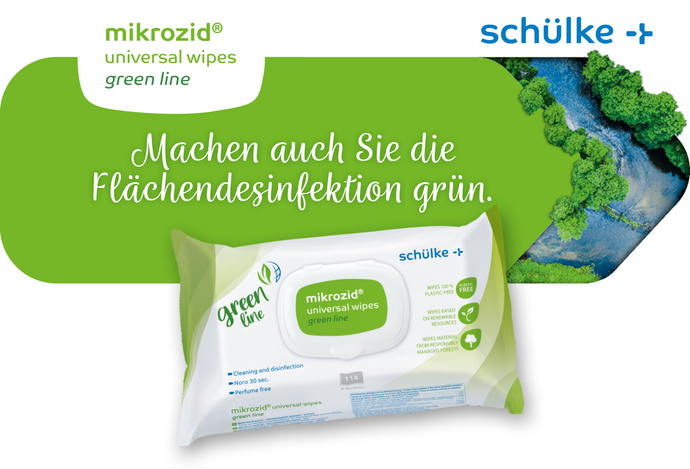 mikrozid® universal wipes green line – Jetzt Gratismuster bestellen!